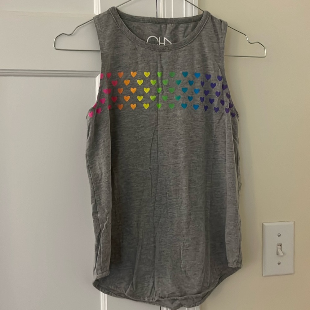 Chaser girls tank top in heart print